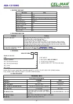 Preview for 27 page of CEL-MAR ADA-13110MG User Manual