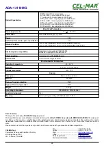 Preview for 28 page of CEL-MAR ADA-13110MG User Manual