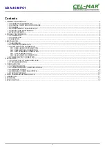 Preview for 2 page of CEL-MAR ADA-4040PC1 User Manual