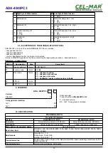 Preview for 19 page of CEL-MAR ADA-4040PC3 User Manual