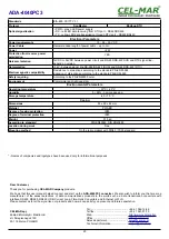 Preview for 20 page of CEL-MAR ADA-4040PC3 User Manual