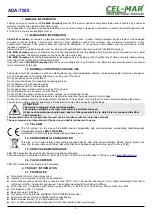 Preview for 3 page of CEL-MAR ADA-7020 User Manual