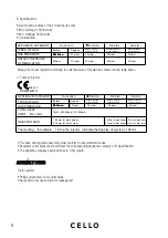 Preview for 8 page of Cello 502328810 Instruction Manual