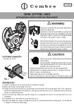 Cembre CMB3 Operation & Parts Instruction Sheet preview