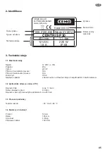 Preview for 45 page of CEMO CENTRI SP30 Operating Instructions Manual