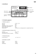 Preview for 69 page of CEMO CENTRI SP30 Operating Instructions Manual