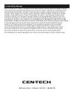 Preview for 12 page of CEN-TECH 57209 Owner'S Manual & Safety Instructions