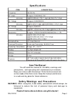 Preview for 2 page of CEN-TECH 90939 Operating Instructions Manual