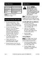 Preview for 2 page of Centech 95364 Owner'S Manual & Safety Instructions