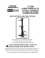 Preview for 1 page of Central Hydraulics 65549 Instructions And Precautions