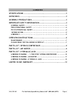 Preview for 2 page of Central Hydraulics 65549 Instructions And Precautions