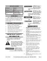 Preview for 3 page of Central Hydraulics 65549 Instructions And Precautions