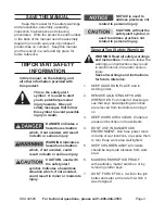 Preview for 3 page of Central Machinery 44506 Set Up And Operating Instructions Manual