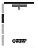 Preview for 4 page of Central Machinery 63042 Owner'S Manual