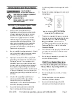 Preview for 5 page of Central Machinery CENTRAL MACHINERY 44505 Set Up And Operating Instructions Manual