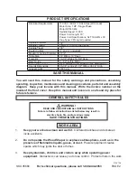 Preview for 2 page of Central Machinery CENTRAL MACHINERY 95668 Set Up And Operating Instructions Manual