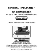 Preview for 1 page of Central Pneumatic 04169 Assembly And Operating Instructions Manual