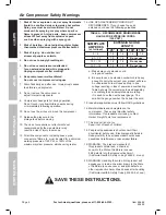 Preview for 4 page of Central Pneumatic 26 GAL oilless air compressor Owner'S Manual & Safety Instructions