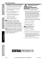 Preview for 12 page of Central Pneumatic 61454 Owner'S Manual