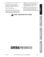 Preview for 5 page of Central Pneumatic 62380 Owner'S Manual & Safety Instructions