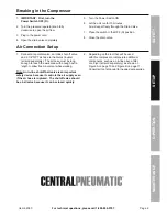 Preview for 9 page of Central Pneumatic 62380 Owner'S Manual & Safety Instructions