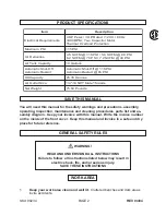 Preview for 2 page of Central Pneumatic 90234 Operating Instructions Manual