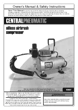 Preview for 1 page of Central Pneumatic 93657 Owner'S Manual & Safety Instructions