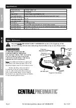 Preview for 6 page of Central Pneumatic 93657 Owner'S Manual & Safety Instructions