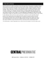 Preview for 12 page of Central Pneumatic 93657 Owner'S Manual & Safety Instructions