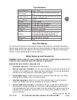 Preview for 2 page of Central Pneumatic CENTRAL PNEUMATIC 47407 Assembly And Operation Instructions Manual