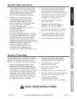 Preview for 5 page of Central Pneumatic CENTRAL PNEUMATIC 91773 Owner'S Manual