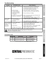 Preview for 13 page of Central Pneumatic CENTRAL PNEUMATIC 91773 Owner'S Manual