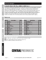 Preview for 14 page of Central Pneumatic CENTRAL PNEUMATIC 91773 Owner'S Manual