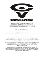 Preview for 30 page of Cerwin-Vega CVM-1022 User Manual