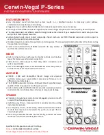 Preview for 2 page of Cerwin-Vega P1500X Product Overview