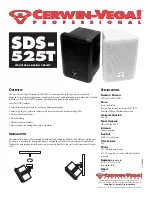 Preview for 1 page of Cerwin-Vega Professional SDS-525T Quick Manual