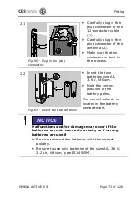 Preview for 73 page of CEStronics OMEGA ACTIVE IES Fitting And Operating Instructions