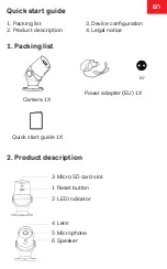 Preview for 2 page of Chacon IPCAM FE-04 Quick Start Manual