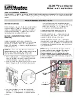 Chamberlain LiftMaster Professional VSL595 Programming Instructions preview