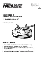 Chamberlain Power Drive Security+ 248735 Owner'S Manual preview