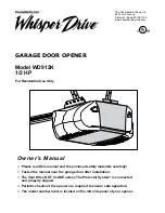 Chamberlain Whisper Drive WD912K Owner'S Manual preview