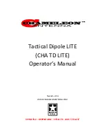 Chameleon Antenna CHA TD LITE Operator'S Manual preview