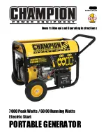 Preview for 1 page of Champion Power Equipment 40023 Owner'S Manual And Operating Instructions