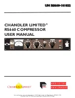 Chandler Limited RS660 User Manual preview