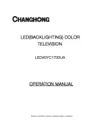 Changhong Electric LED40YC1700UA Operation Manual preview