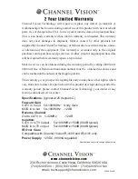 Preview for 8 page of Channel Vision AFFINITY P-0328 Instructions Manual