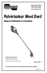 Preview for 7 page of Chapin Weed Devil 75001 Use And Care Manual