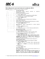 Preview for 8 page of Chauvet IRC-6 Operation Manual