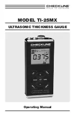 Preview for 1 page of Checkline TI-25MX Operating Manual