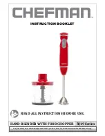 Chefman RJ19 Series Instruction Booklet preview